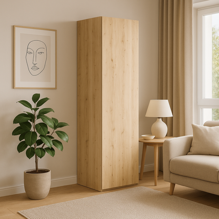 Solid bookcase LONI 160x40 cm - colour Artisan oak