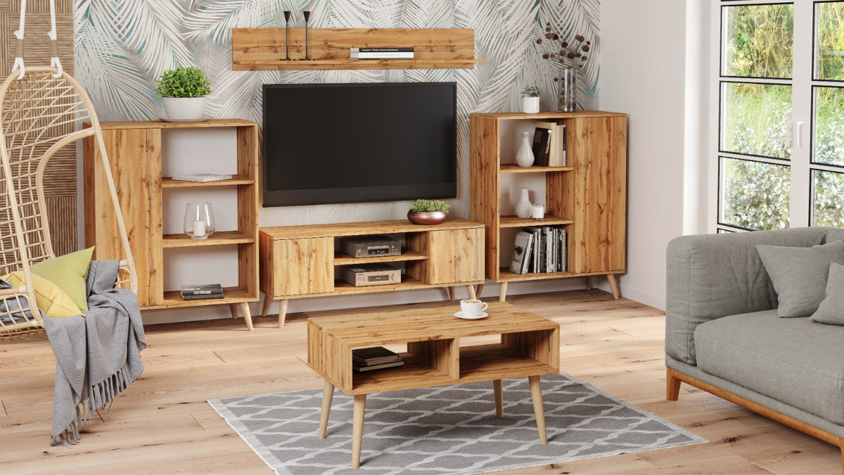 Fondi bookcase - Scandinavian style oak craft