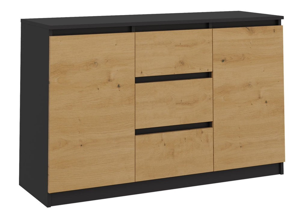 Komód Malwa 2D3S antracit artisan tölgy