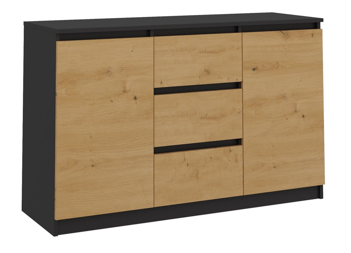 Komód Malwa 2D3S antracit artisan tölgy