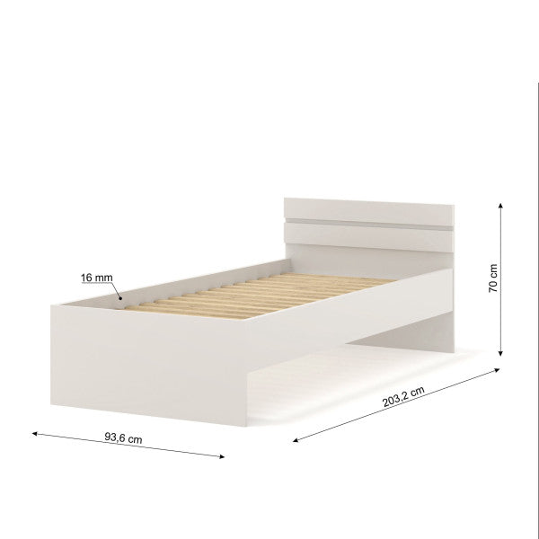 MAJA ágy 90×200 cm ágyráccsal – kasmír – 3. kép