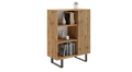 Fondi loft bookcase - herringbone oak craft decor