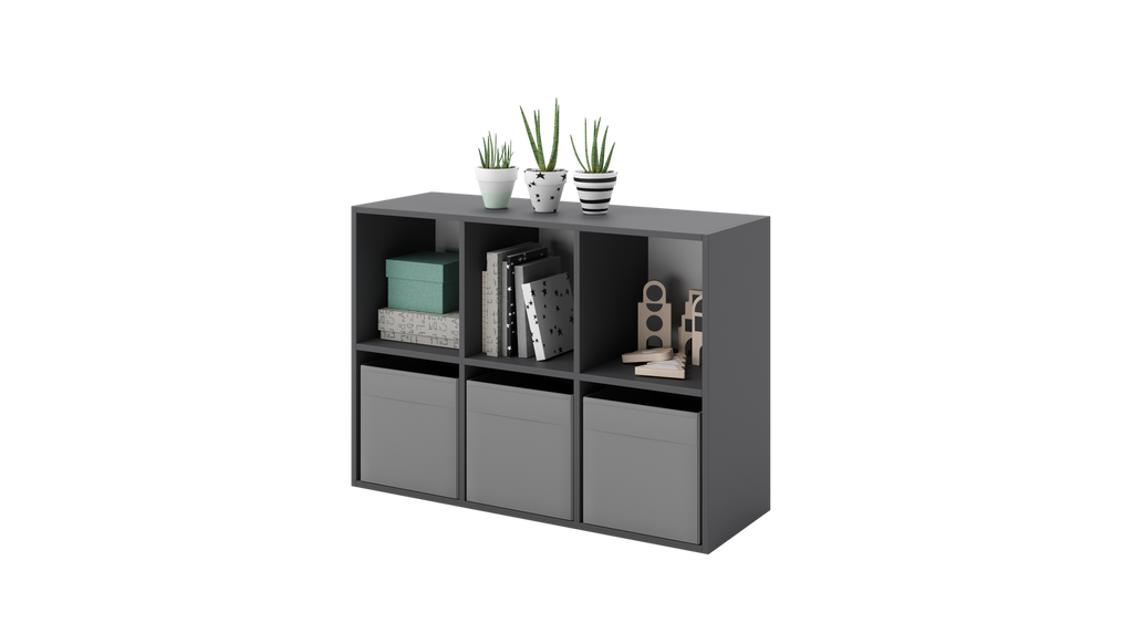 Loni bookcase 2x3 grey