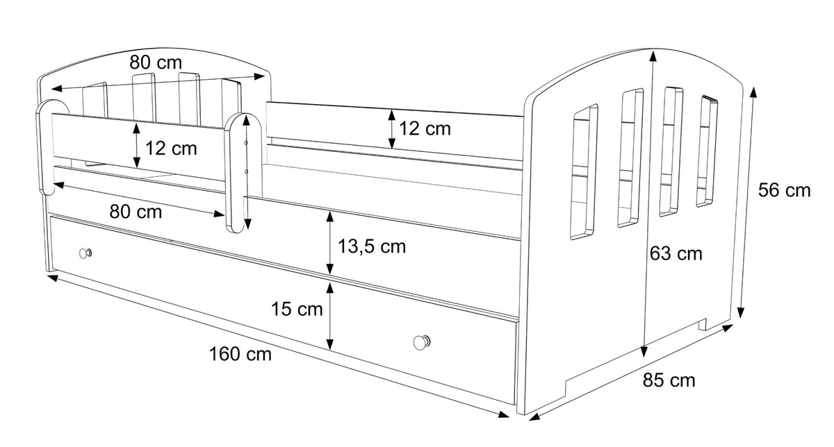 Felix children's bed white 160x80