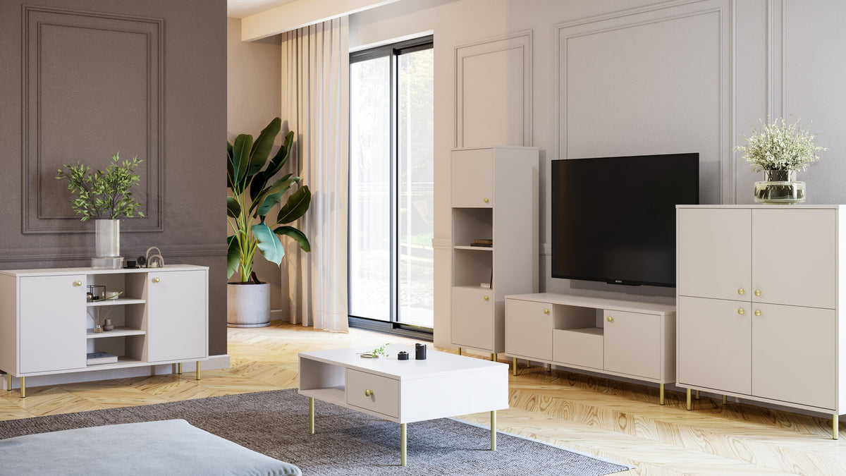 Venus cashmere two-door chest of drawers