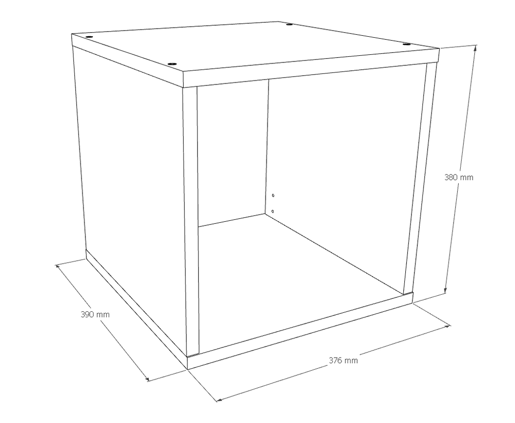 Modular bookcase MODUS 1x1 white