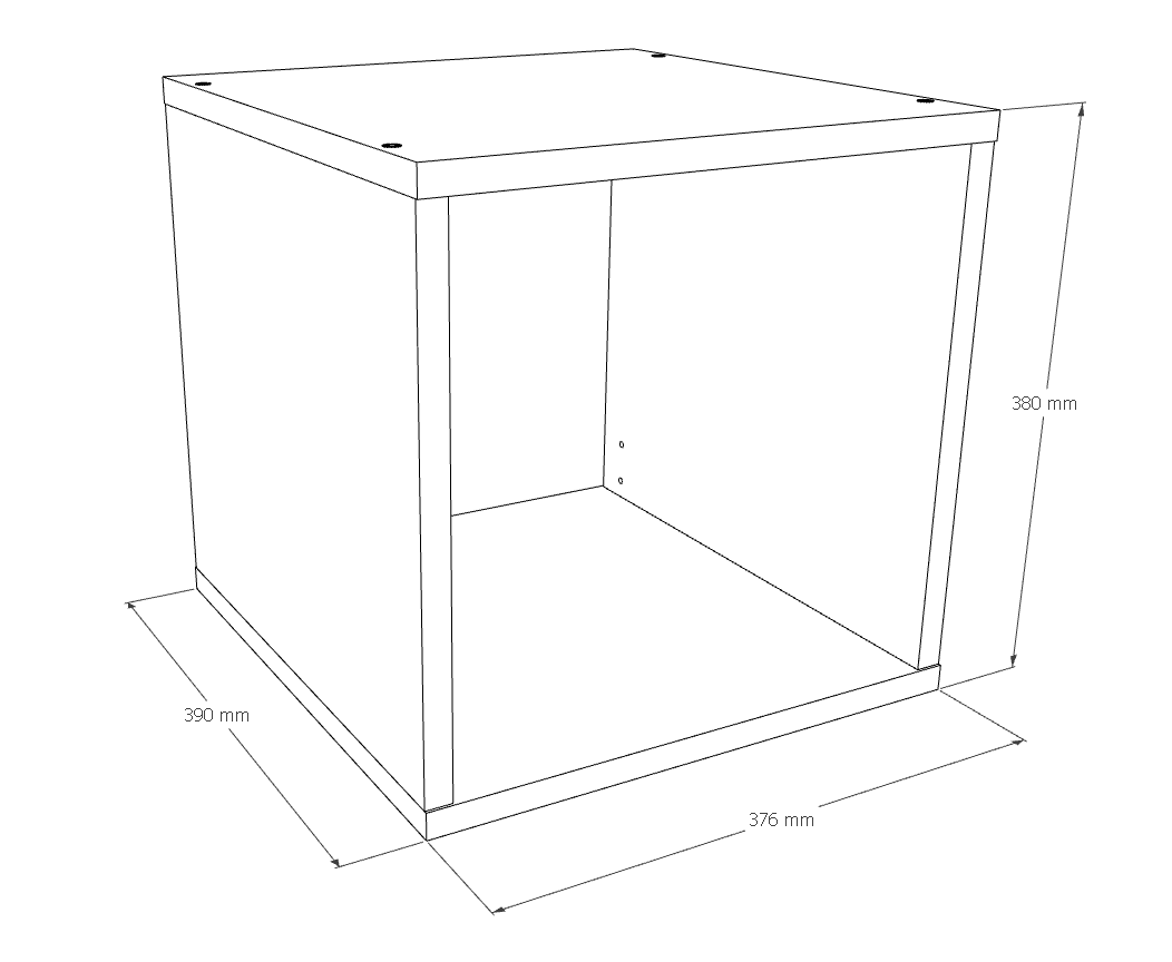 Modular bookcase MODUS 1x1 white