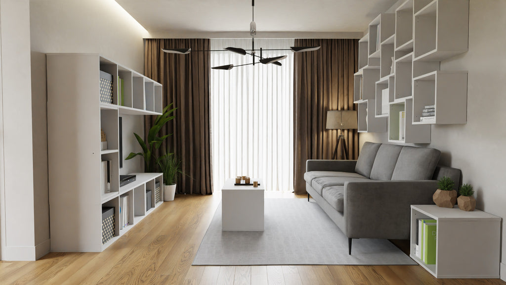 Modular bookcase MODUS 1x1 white