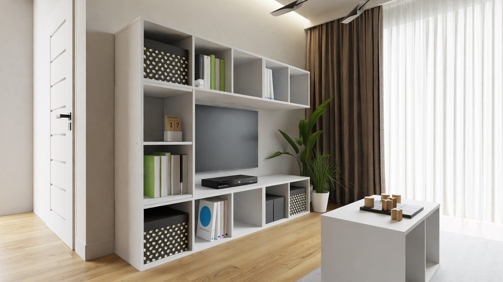 Modular bookcase MODUS 1x1 white