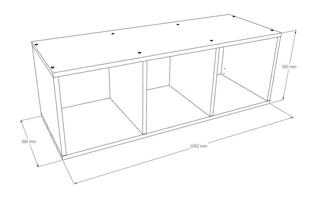 Modular bookcase MODUS 3x1 white