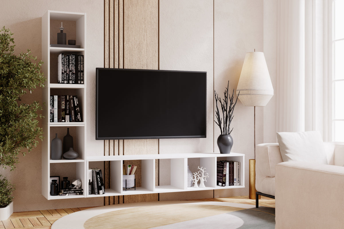 Modular bookcase MODUS 3x1 white