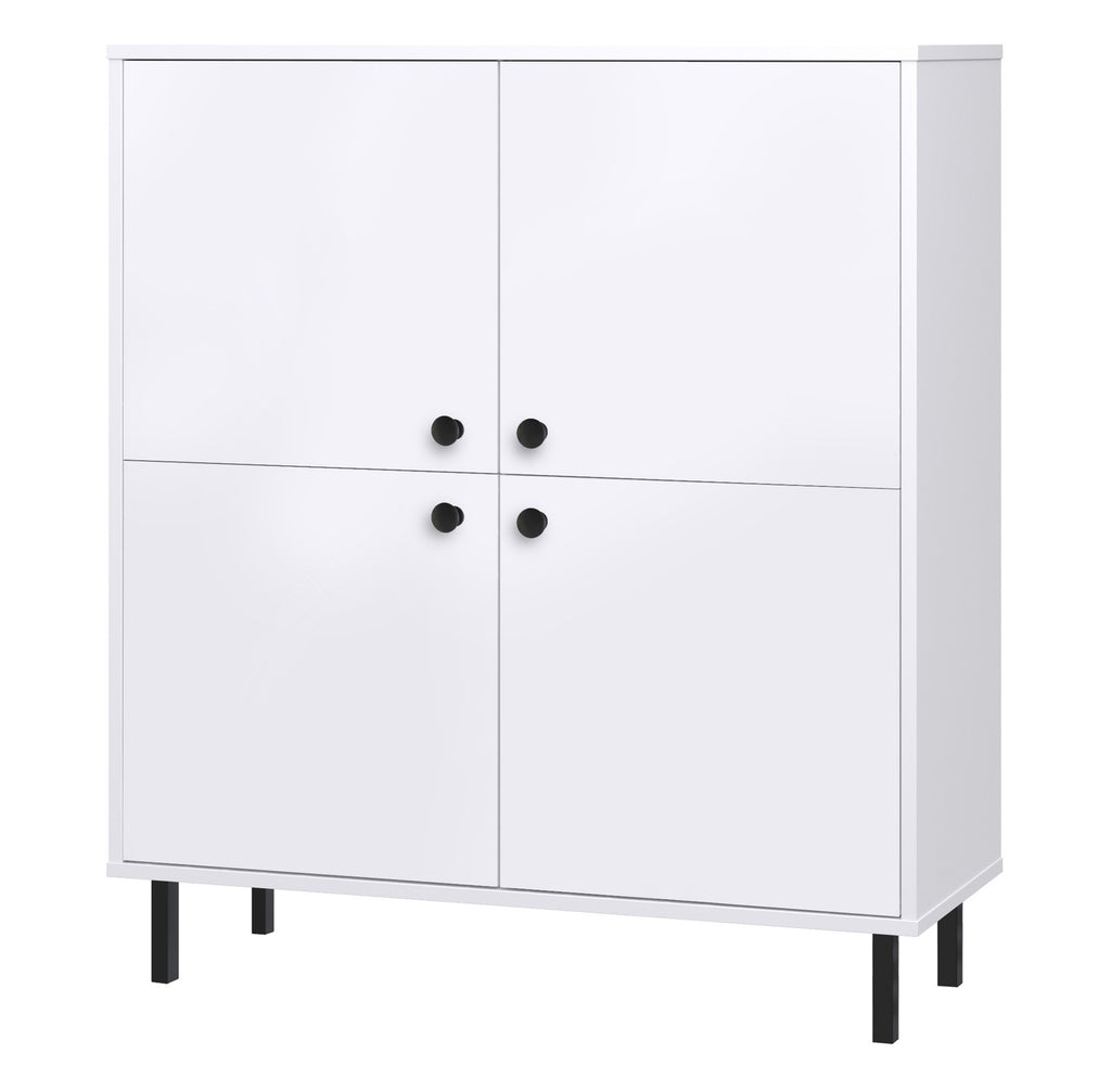 Venus four-door chest of drawers white