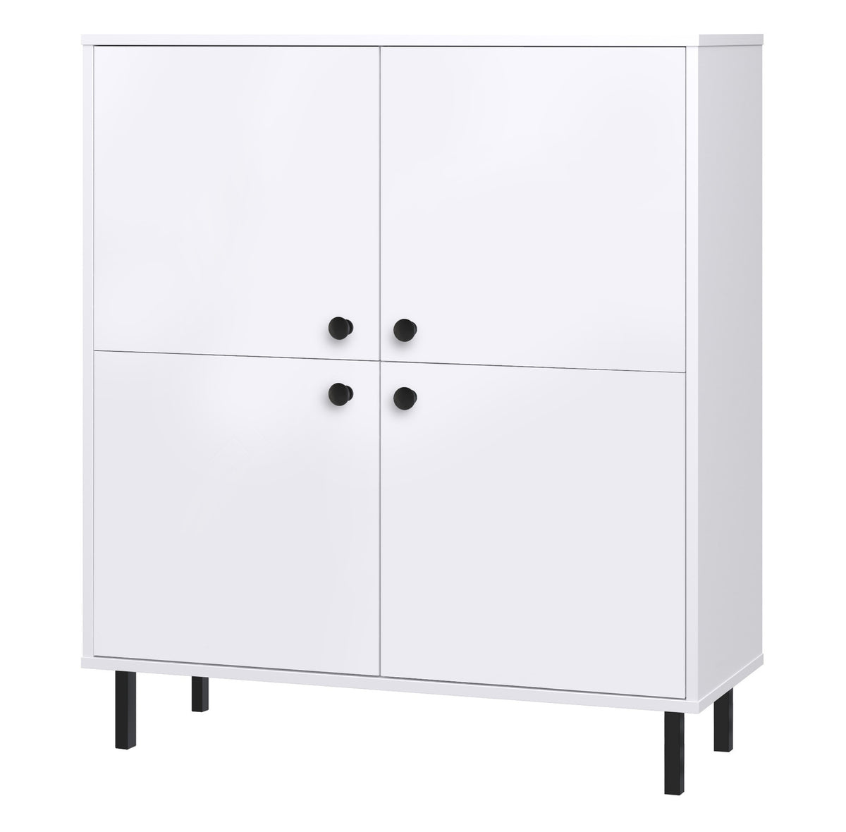 Venus four-door chest of drawers white