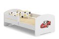 Children's bed Luk 140x70 with railing - Racing car