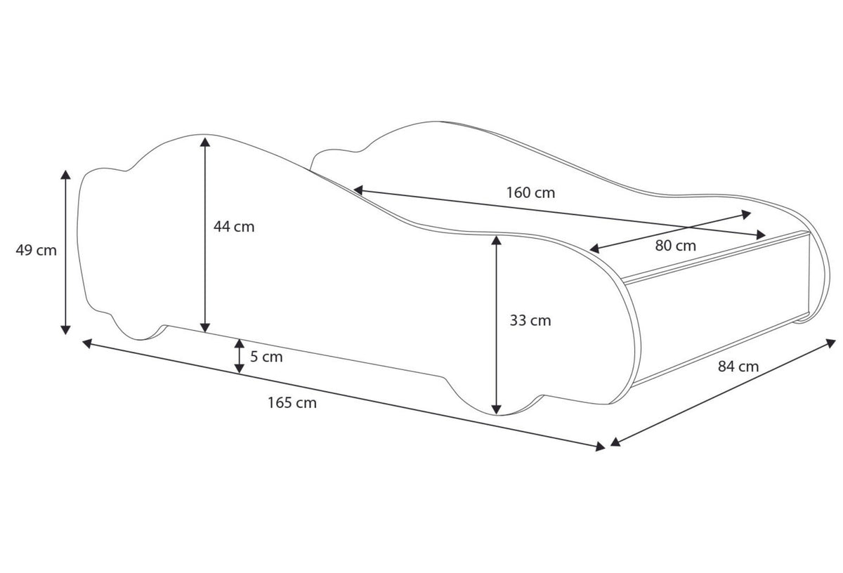 Child's bed TAXI 160x80 - with mattress