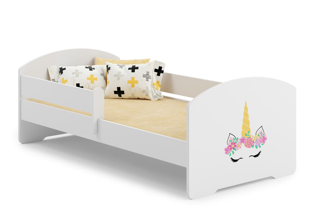 LUK children's bed 160x80 with railing - Unicorn horn