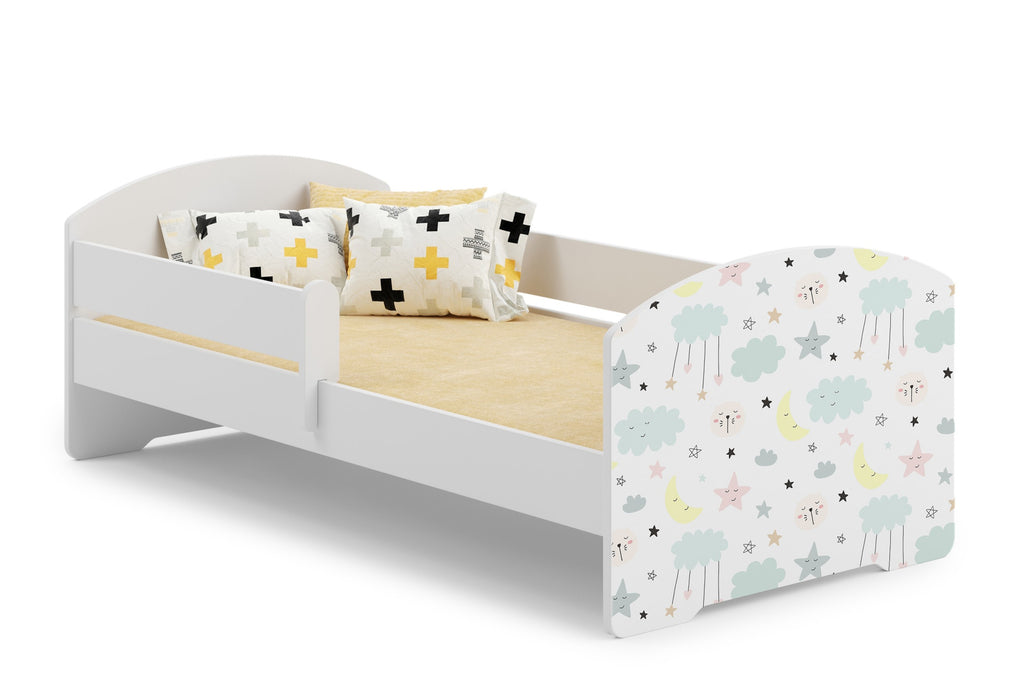 Luk single bed 140x70 with artwork - Stars
