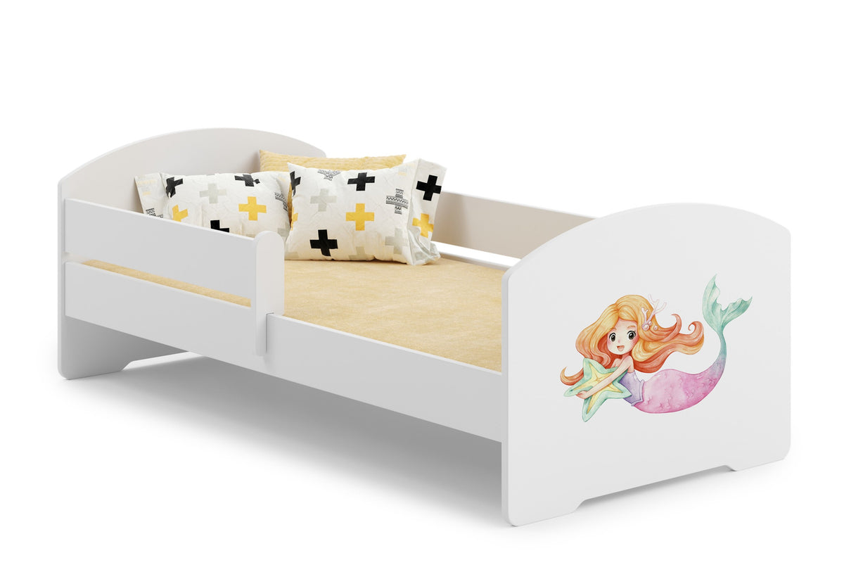 Luk single bed 140x70 with artwork - Mermaid