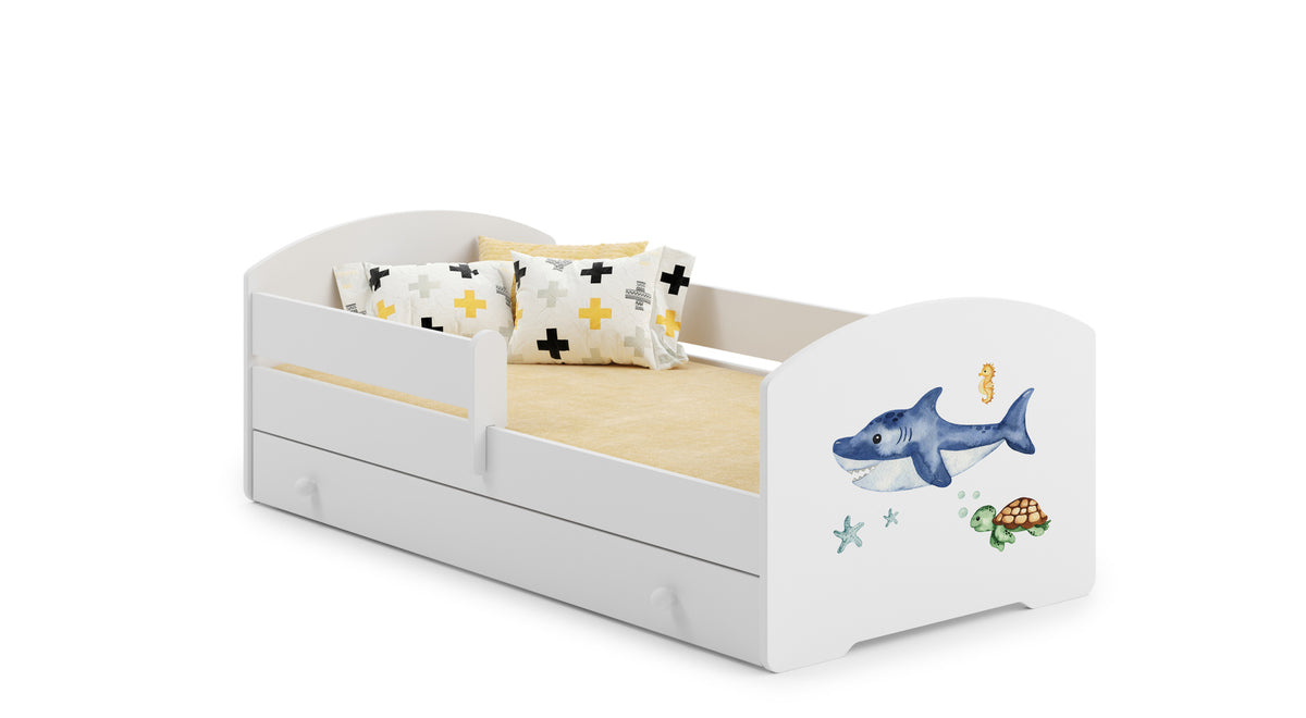 Children's bed LUK 140x70 with drawer - Shark