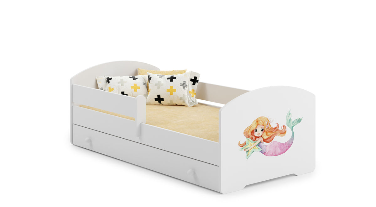 Children's bed LUK 140x70 with drawer - Mermaid