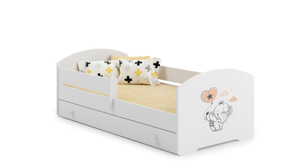 LUK children's bed 160x80 with drawer - Elephant