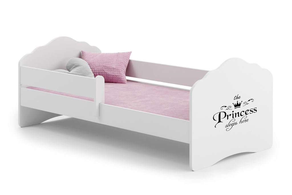 Wave children's bed 140x70 with railings - Princess