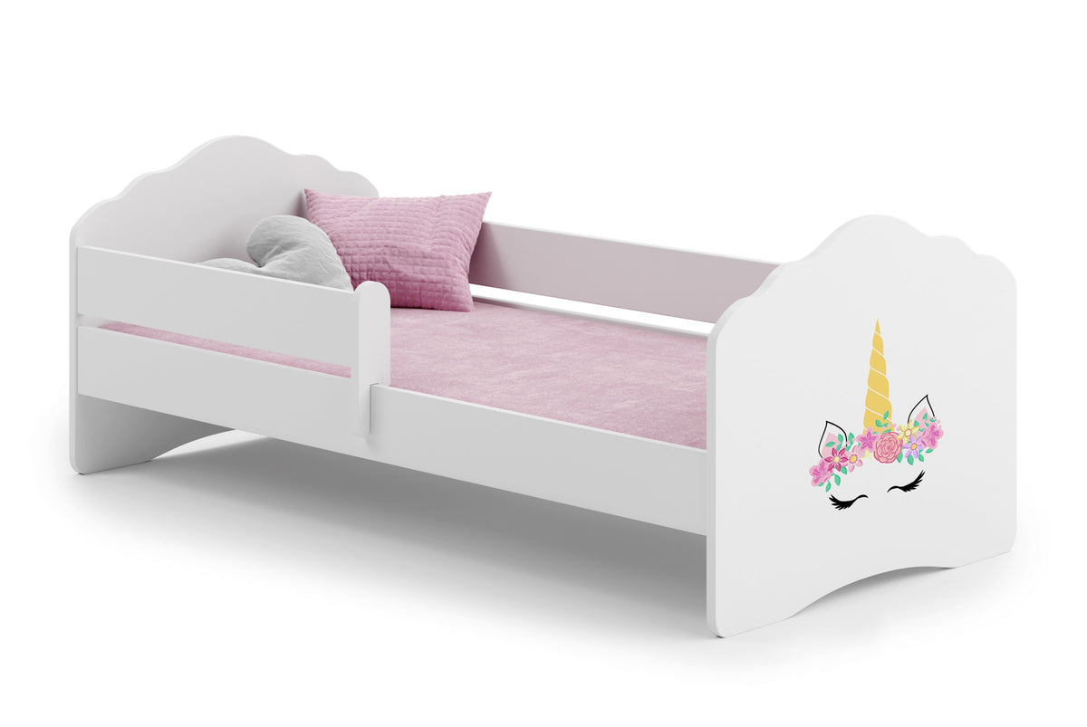 Wave single bed 160x80 with rail - Unicorn horn
