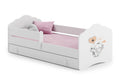 Wave children's bed 140x70 with drawer - Elephant