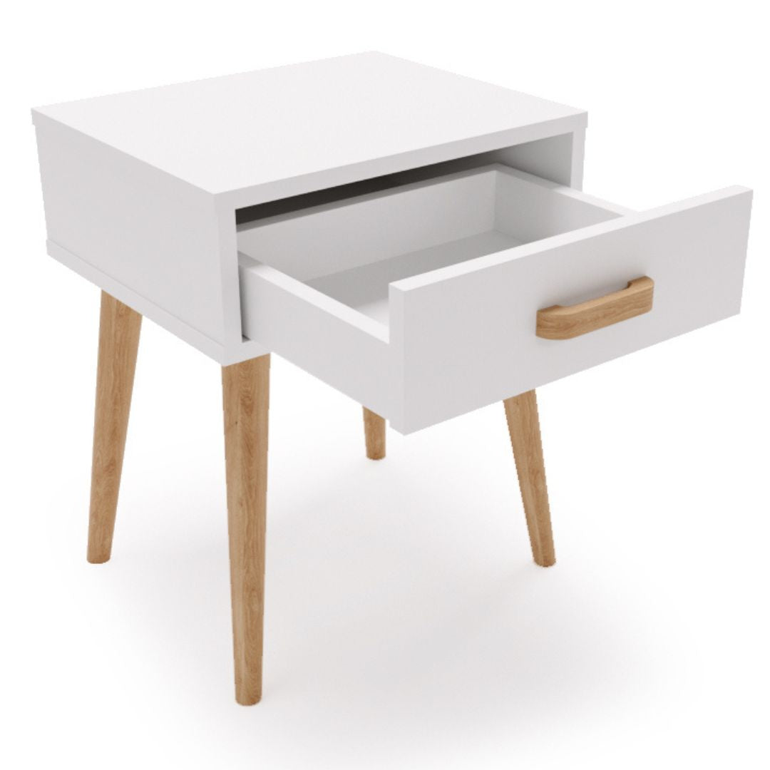 Luna bedside cabinet white, bedside table
