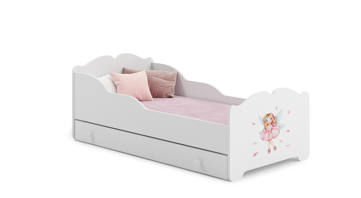 ANNA children's bed with drawer 160x80 Girl with wings
