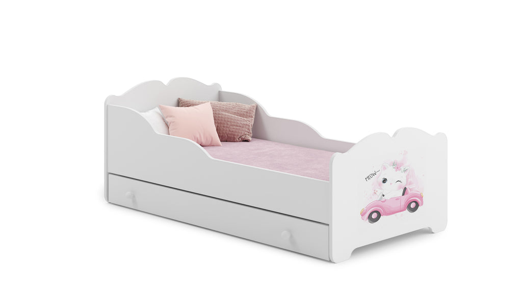 ANNA children's bed with drawer 160x80 Cat