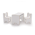 Children's Timi table and two chairs MDF colour white