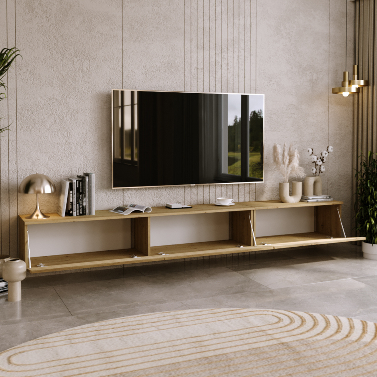 RTV cabinet Nicole 160 cm - colour Artisan Oak