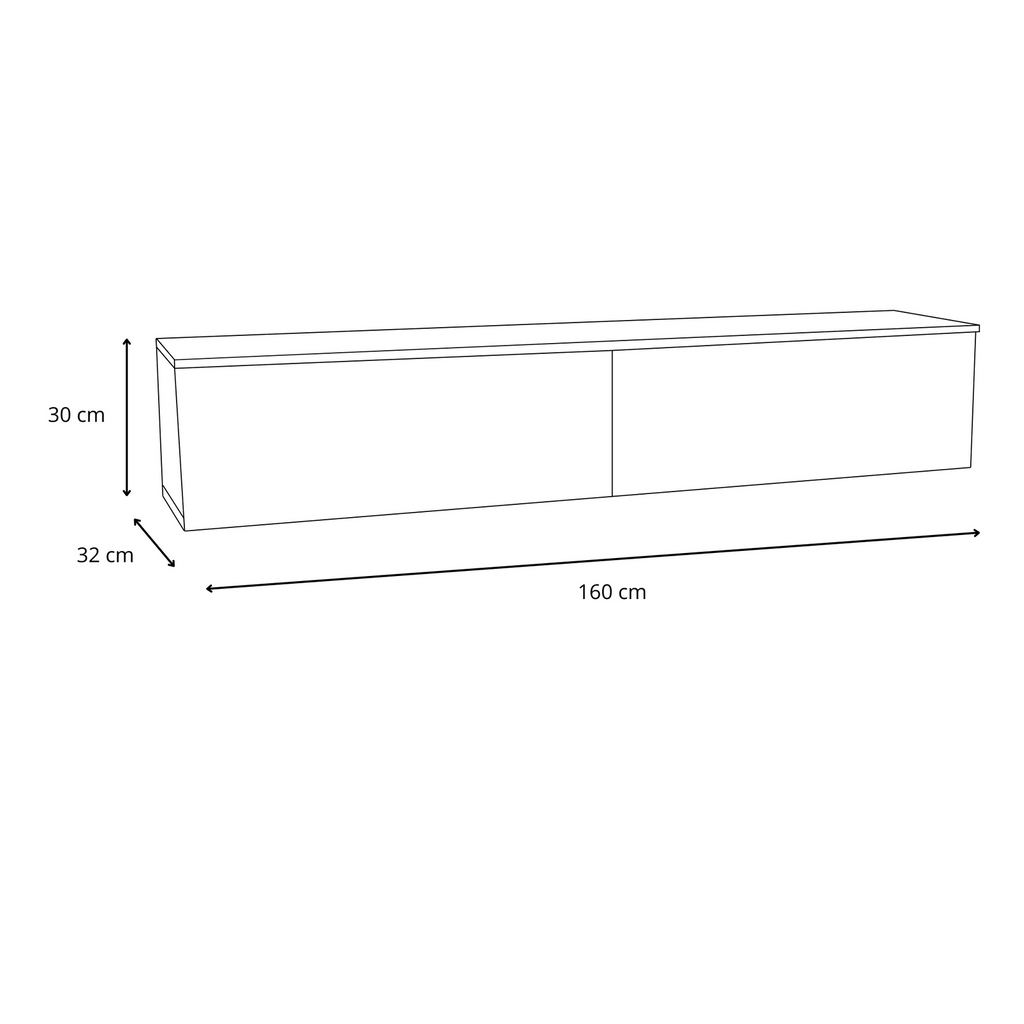 RTV cabinet Nicole 160 cm - colour Artisan Oak