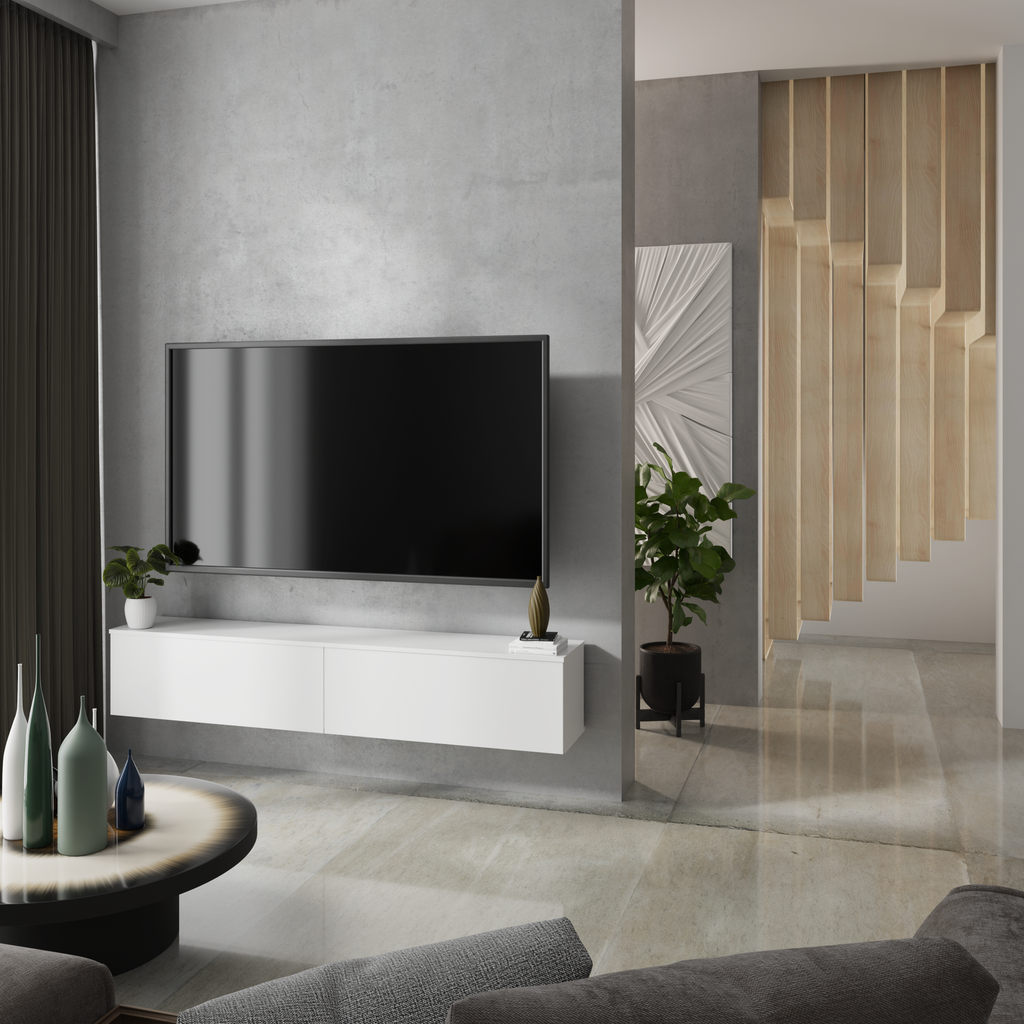 RTV cabinet Nicole 160 cm - colour White