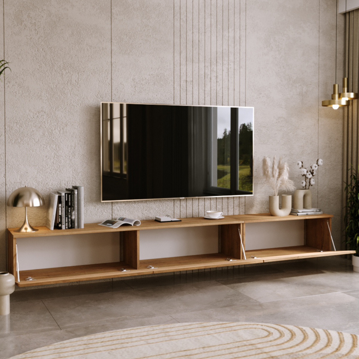 RTV Cabinet Nicole 80 cm - Oak Craft colour