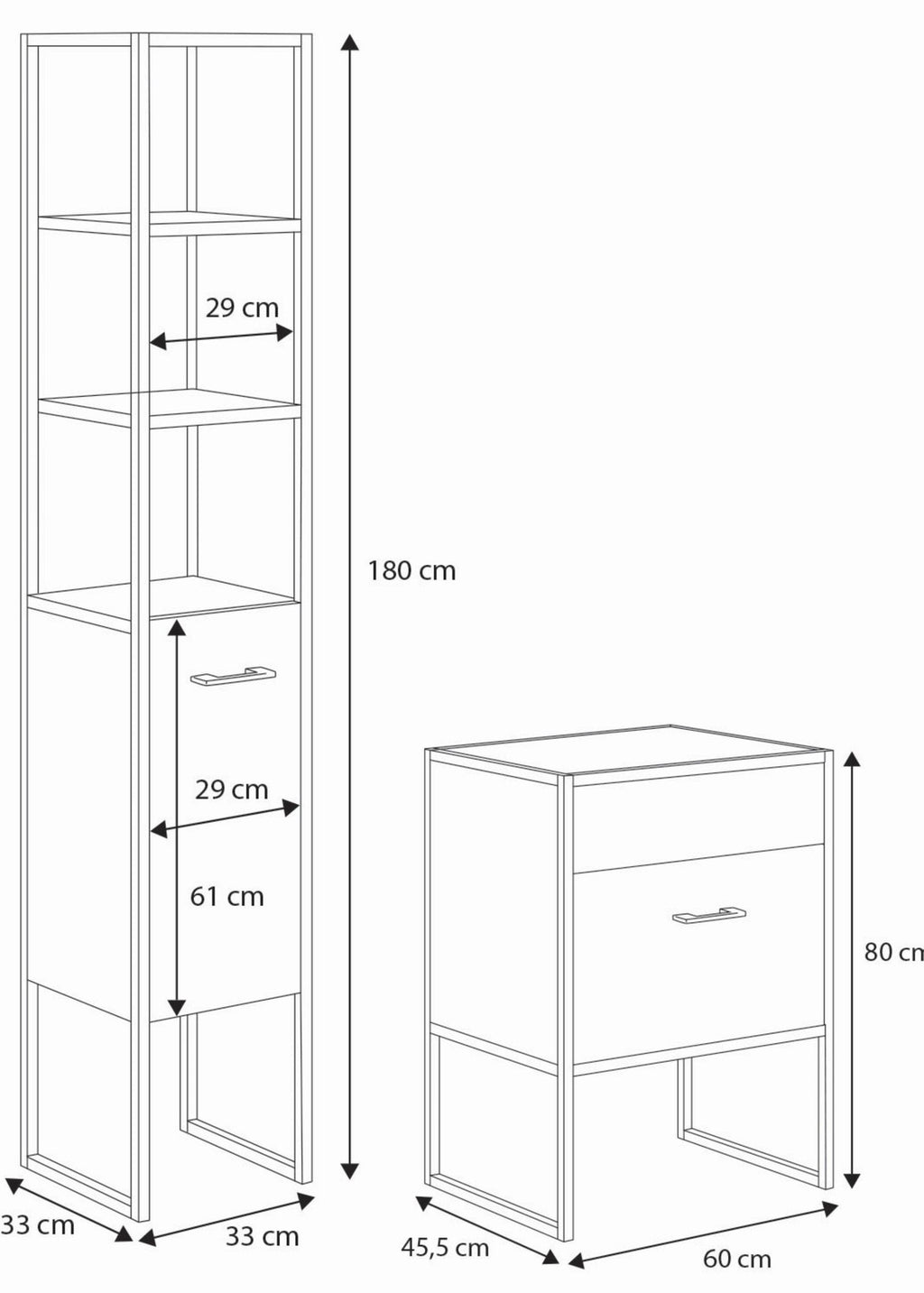 Bathroom furniture set AURA