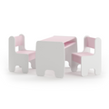 TIMI children's set table and two chairs - white/pink