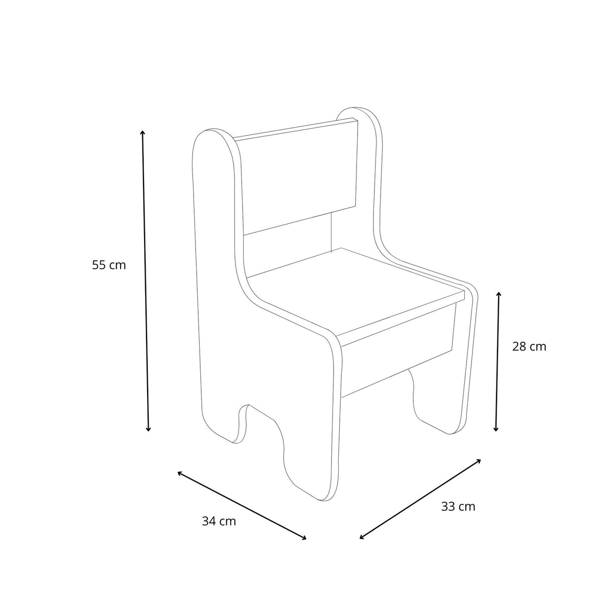 TIMI children's set table and two chairs - white/grey
