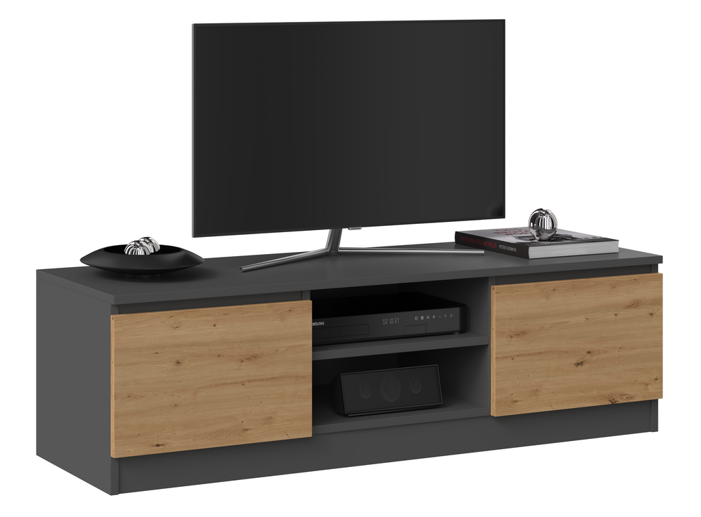 TV-szekrény Malwa 120 antracit artisan tölgy