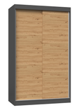 Szekrény Iga 120B antracit artisan tölgy