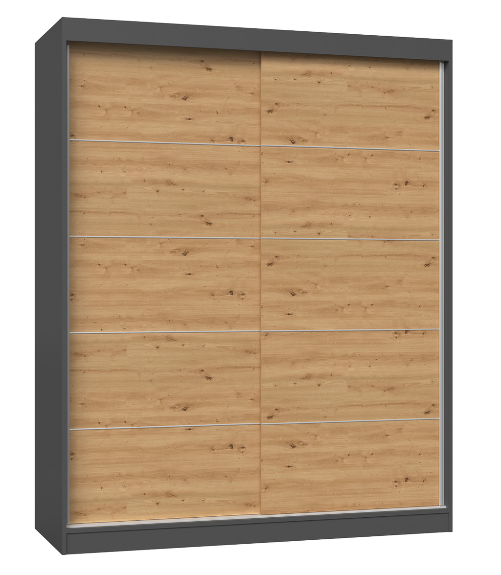 Szekrény Iga 160/C antracit artisan tölgy