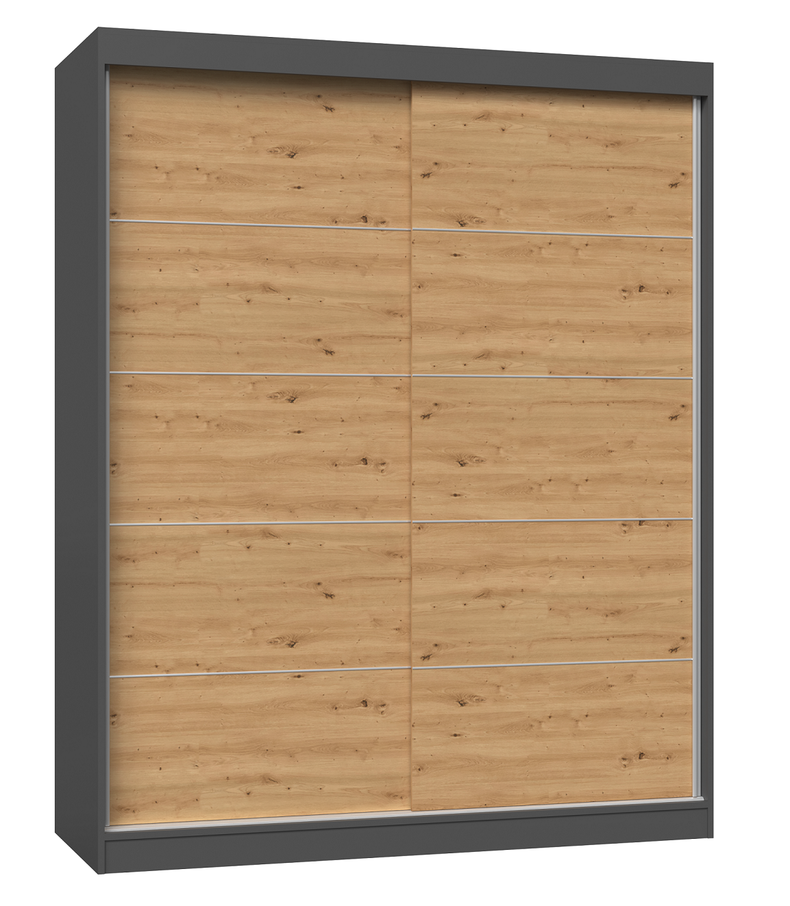 Szekrény Iga 160/C antracit artisan tölgy