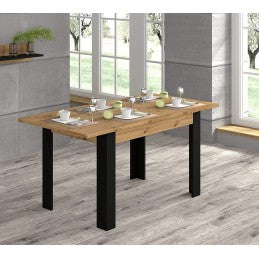 NUKA H bővíthető étkezőasztal 120–160 cm – artisan tölgy – 3. kép